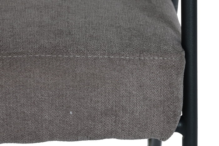 DKD Home Decor Butaca Moderno Gris Poliéster y Metal 69.5 x 76 x 64 cm