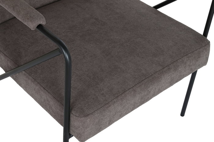 DKD Home Decor Butaca Moderno Gris Poliéster y Metal 69.5 x 76 x 64 cm