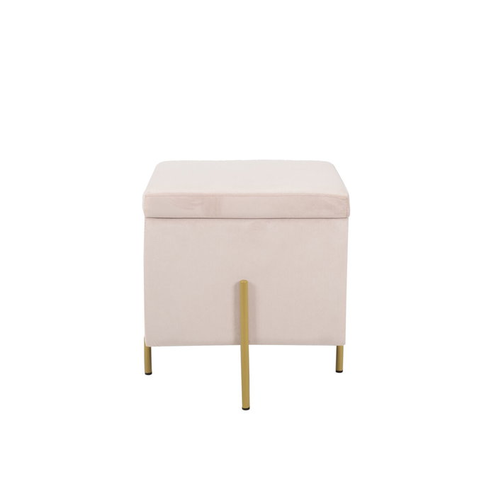 DKD Home Decor Reposapiés de Terciopelo Rosa y Dorado DKD Home Decor Reposapiés de Terciopelo Rosa y Dorado