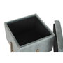 DKD Home Decor Reposapiés de Terciopelo Verde con Tapa