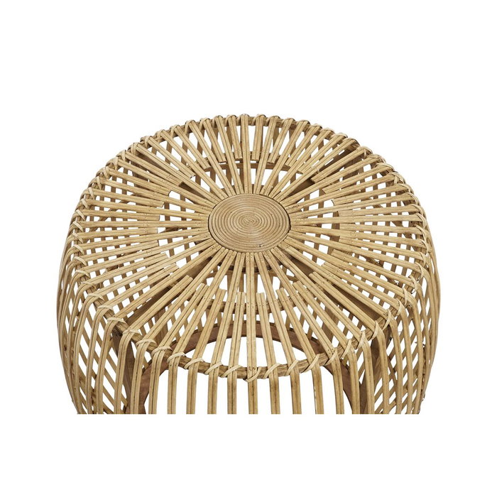 DKD Home Decor Set de 2 Mesas de Centro de Bambú 70x70x50 cm Natural