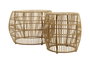 DKD Home Decor Mesa Centro Urban Marron Claro 70 x 70 x 50 cm Set de 2