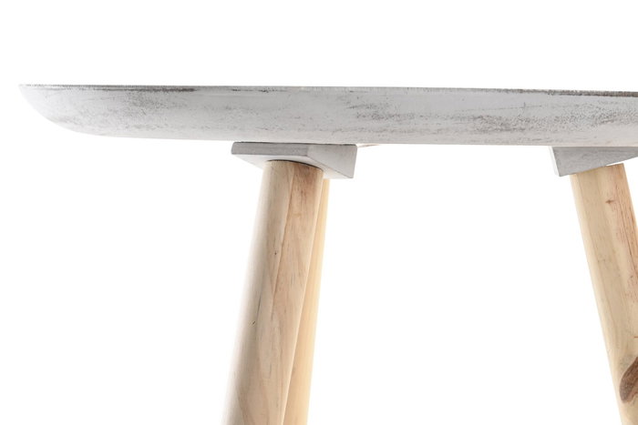 Mesita Auxiliar Arabe DKD Home Decor Marron Blanco 44 x 43 x 44 cm (2 Unidades)