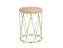 DKD Home Decor Mesita Auxiliar de Ratán y Metal Natural