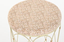 DKD Home Decor Mesita Auxiliar Boho Natural Crema 35 x 49 x 35 cm