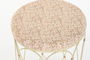 DKD Home Decor Mesita Auxiliar Boho Natural Crema 35 x 49 x 35 cm