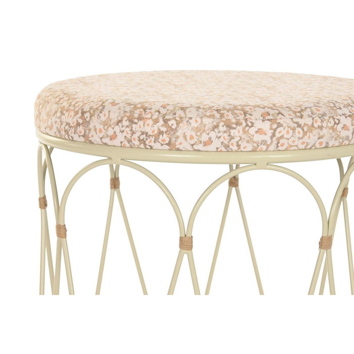 DKD Home Decor Mesita Auxiliar de Ratán y Metal Natural