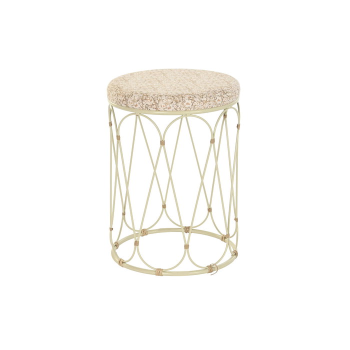 DKD Home Decor Mesita Auxiliar de Ratán y Metal Natural