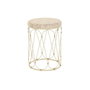 DKD Home Decor Mesita Auxiliar de Ratán y Metal Natural