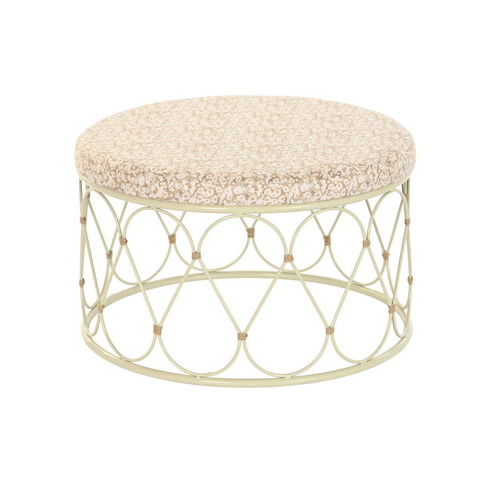 DKD Home Decor Mesa de Centro de Ratán y Metal Natural 48x48x30