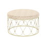 DKD Home Decor Mesa de Centro de Ratán y Metal Natural 48x48x30