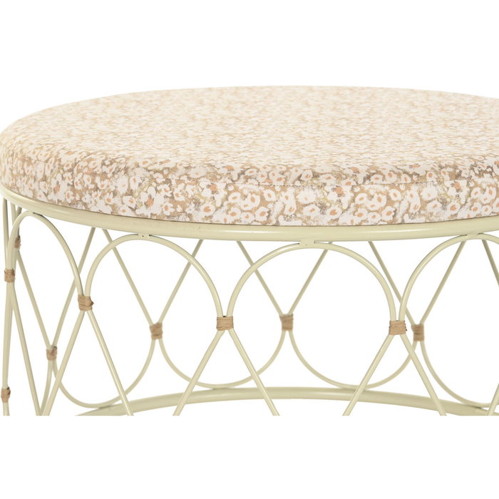 DKD Home Decor Mesa de Centro de Ratán y Metal Natural 48x48x30