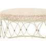 DKD Home Decor Mesa de Centro de Ratán y Metal Natural 48x48x30
