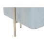 DKD Home Decor Reposapiés de Metal y Poliéster Azul Celeste y Dorado