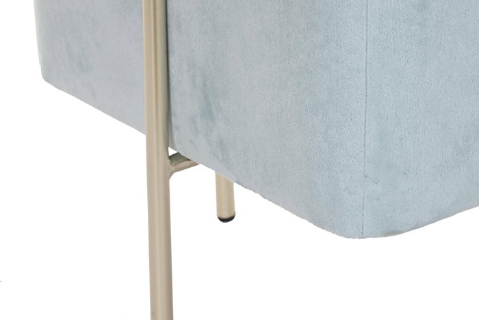 DKD Home Decor Reposapiés Azul Celeste Dorado 34 x 40 x 34 cm