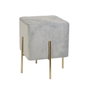DKD Home Decor Reposapiés de Metal y Poliéster Azul Celeste y Dorado