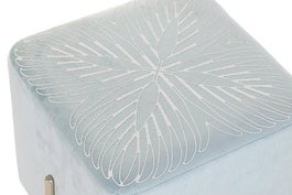 DKD Home Decor Reposapiés Azul Celeste Dorado 34 x 40 x 34 cm