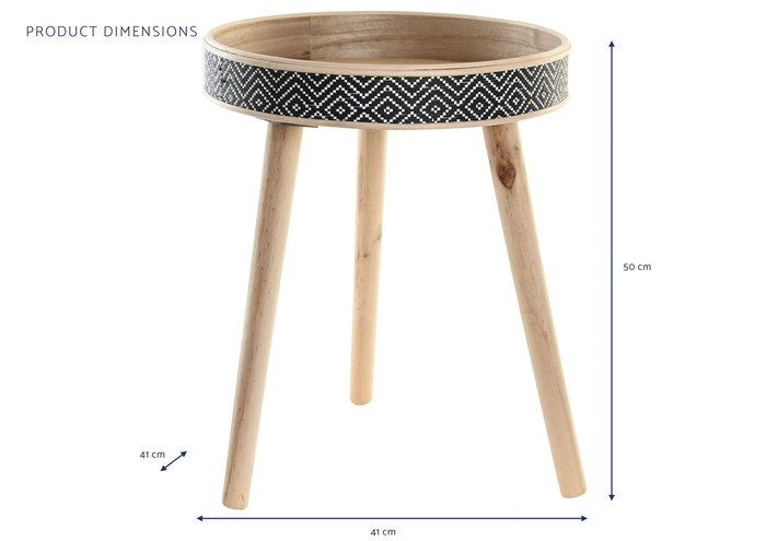 DKD Home Decor Bandeja Decoracion Colonial Natural Negro 41x50x41 cm DKD Home Decor Bandeja Decoracion Colonial Natural Negro 41x50x41 cm