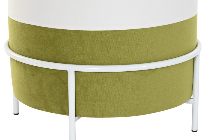 DKD Home Decor Reposapiés Blanco Verde 40 x 40 x 40 cm