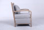 DKD Home Decor Sillón Tradicional Gris Claro 73 x 88 x 70 cm