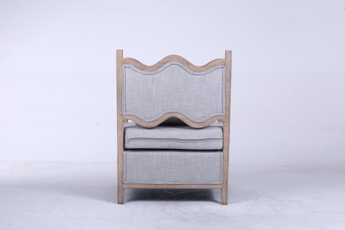 DKD Home Decor Sillón Tradicional Gris Claro 73 x 88 x 70 cm