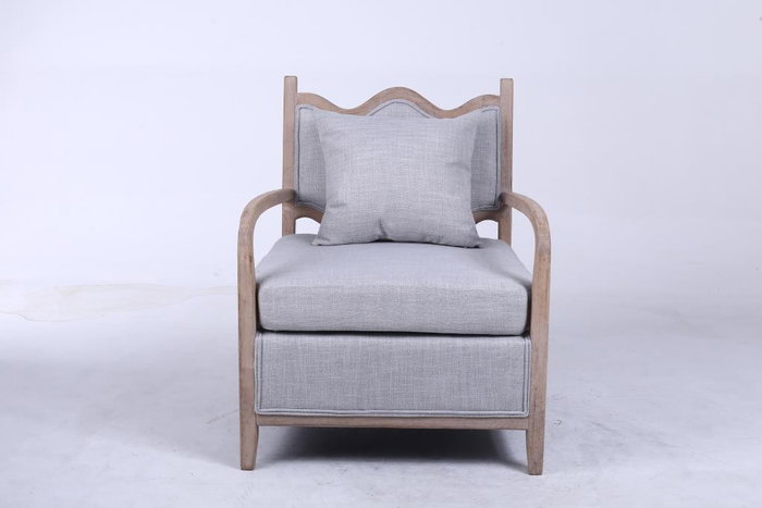 DKD Home Decor Sillón Tradicional Gris Claro 73 x 88 x 70 cm