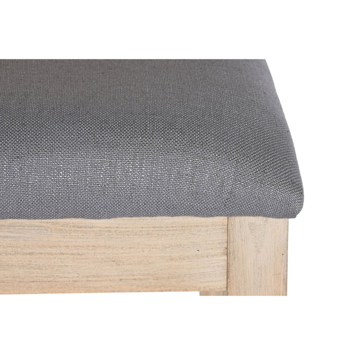 DKD Home Decor Silla de Abeto y Poliéster Gris Oscuro