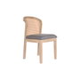 DKD Home Decor Silla de Abeto y Poliéster Gris Oscuro