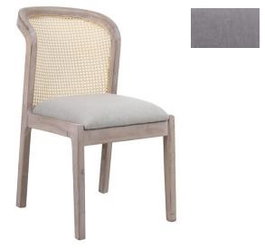 DKD Home Decor Silla de Abeto y Poliéster Gris Oscuro