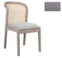 DKD Home Decor Silla de Abeto y Poliéster Gris Oscuro
