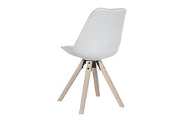 DKD Home Decor Silla Scandi Gris Claro 55 x 84 x 48 cm Madera de Roble y Poliéster