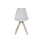 DKD Home Decor Silla de Roble y Poliéster Gris Claro