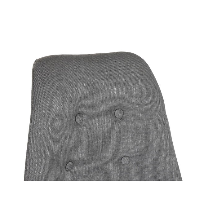 DKD Home Decor Silla de Roble y Poliéster Gris Oscuro