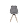 DKD Home Decor Silla de Roble y Poliéster Gris Oscuro