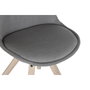 DKD Home Decor Silla de Roble y Poliéster Gris Oscuro