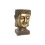 DKD Home Decor Macetero de Fibra de Vidrio Buda Envejecido Dorado