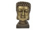 DKD Home Decor Macetero Oriental Dorado Fibra de Vidrio 25 x 36 x 25 cm con Buda