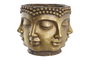 DKD Home Decor Macetero Oriental Dorado Magnesia Buda 34 x 30 x 30 cm