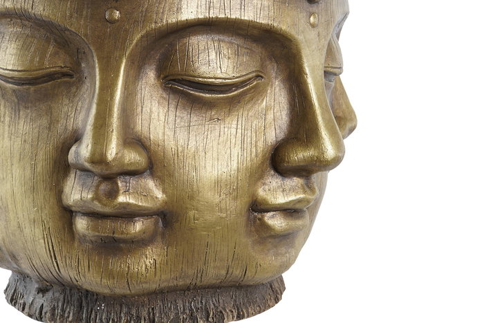 DKD Home Decor Macetero Oriental Dorado Magnesia Buda 34 x 30 x 30 cm