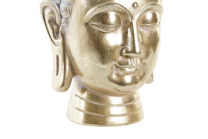 DKD Home Decor Macetero Oriental Resina Dorado Gris 17.5 x 21 x 17.5 cm