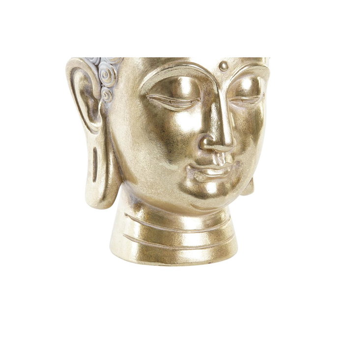 DKD Home Decor Macetero Resina Buda Dorado 17,5x17,5x21 cm