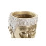 DKD Home Decor Macetero Resina Buda Dorado 17,5x17,5x21 cm