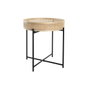 DKD Home Decor Macetero de Ratán y Metal Natural 43x43x46