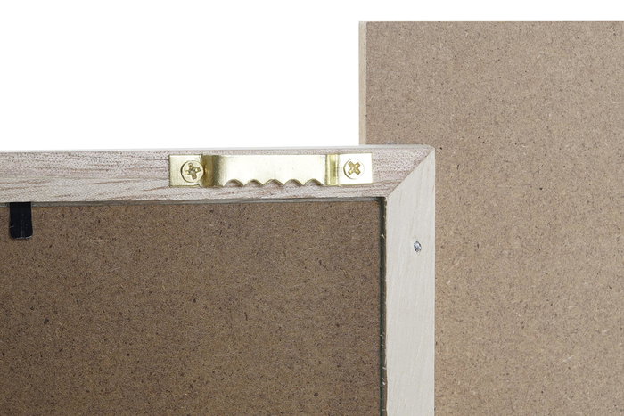 DKD Home Decor Marco Multifoto Shabby Natural Paulownia Cristal 3 Fotos 31 x 34 x 2.4 cm