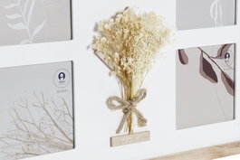 DKD Home Decor Marco Multifoto Shabby Natural Cristal Paulownia 39 x 33 x 1.2 cm