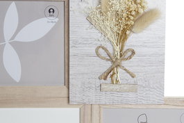DKD Home Decor Marco Multifoto Shabby Natural 53 x 39.5 x 2.4 cm para 5 fotos