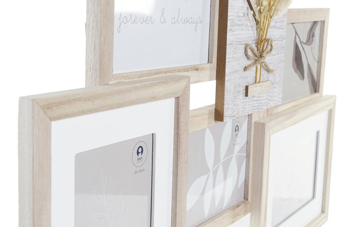 DKD Home Decor Marco Multifoto Estilo Shabby Color Natural 54 x 36.7 x 2.4 cm