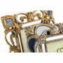 DKD Home Decor Set de 2 Marcos para Fotos 10x15 cm en Resina, Dorado y Plateado