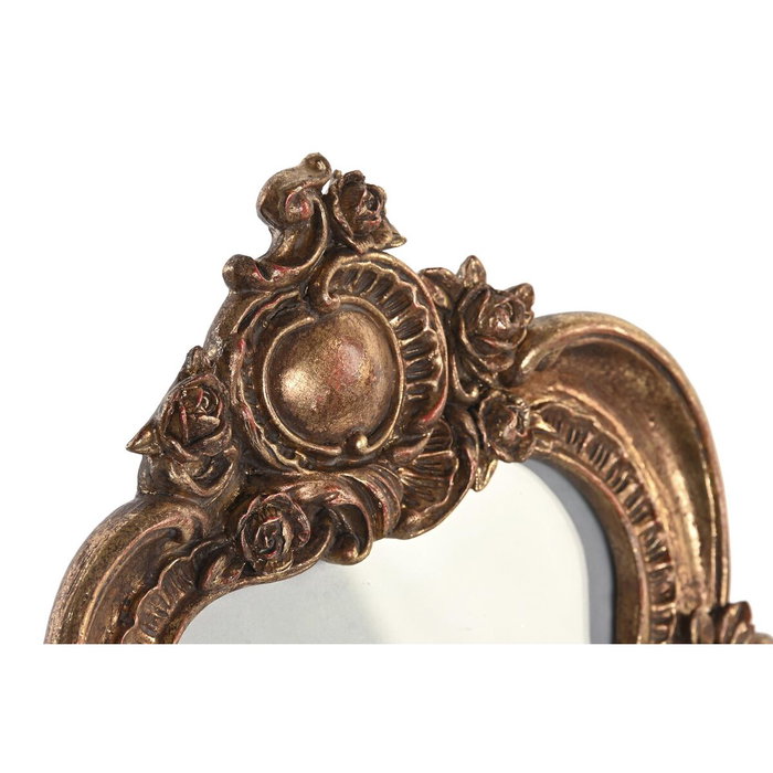 DKD Home Decor Marco de Fotos de Resina 13x18 en Dorado
