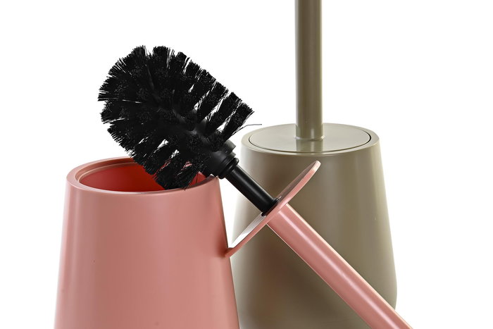 DKD Home Decor Escobillero Basicos Melocoton Verde 12 x 34.5 x 12 cm (2 Unidades)